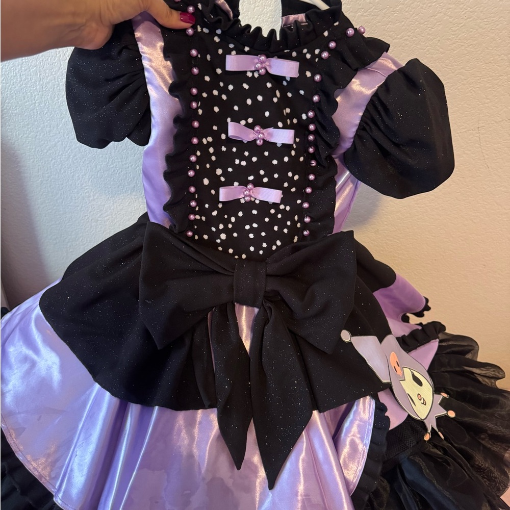 Adorable Black and Purple Kids Halloween Costume KUROMI - Picture 2 of 3